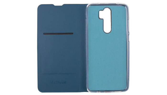 Шкіряний чохол книжка GETMAN Elegant (PU) для Xiaomi Redmi Note 8 Pro Синій - фото