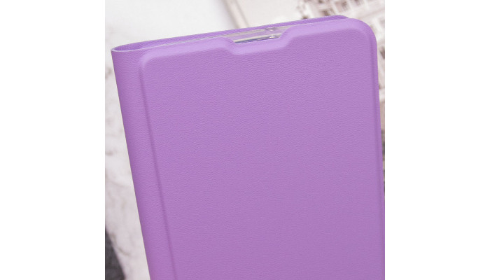 Кожаный чехол книжка GETMAN Elegant (PU) для Xiaomi Redmi Note 9s / Note 9 Pro / Note 9 Pro Max Сиреневый - фото