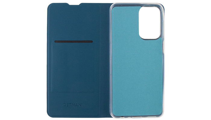 Кожаный чехол книжка GETMAN Elegant (PU) для Xiaomi Redmi Note 10 Pro / 10 Pro Max Синий - фото
