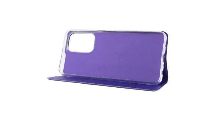 Кожаный чехол книжка GETMAN Elegant (PU) для Xiaomi Redmi Note 10 Pro / 10 Pro Max Фиолетовый - фото