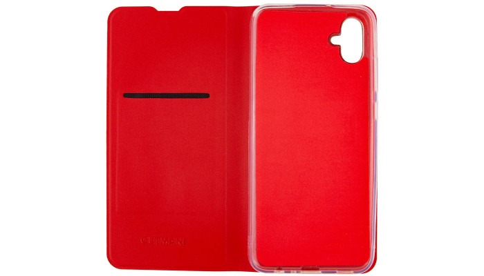 Кожаный чехол книжка GETMAN Elegant (PU) для Samsung Galaxy A04e Красный - фото
