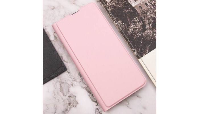 Кожаный чехол книжка GETMAN Elegant (PU) для Samsung Galaxy A04e Розовый - фото