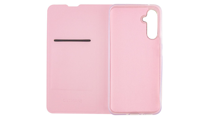 Кожаный чехол книжка GETMAN Elegant (PU) для Samsung Galaxy A14 4G/5G Розовый - фото