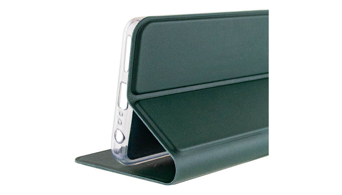 Кожаный чехол книжка GETMAN Elegant (PU) для Samsung Galaxy A35 Зеленый - фото