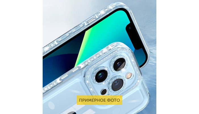 Чехол TPU Starfall Clear для Samsung Galaxy S22 Ultra Голубой - фото