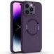 TPU чохол Bonbon Metal Style with MagSafe для Apple iPhone 12 Pro / 12 (6.1") Фіолетовий / Dark Purple