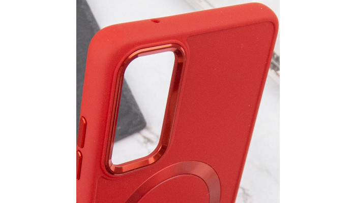 TPU чехол Bonbon Metal Style with MagSafe для Samsung Galaxy S20 FE Красный / Red - фото