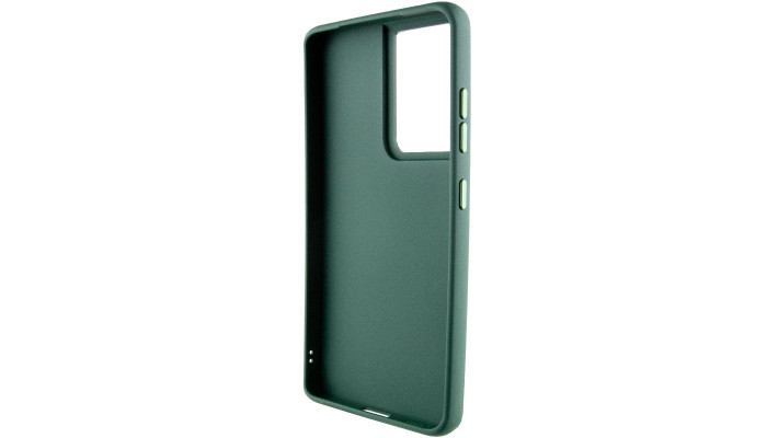 TPU чехол Bonbon Metal Style with MagSafe для Samsung Galaxy S21 Ultra Зеленый / Army Green - фото