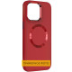 TPU чехол Bonbon Metal Style with MagSafe для Samsung Galaxy S21 Ultra Красный / Red - фото