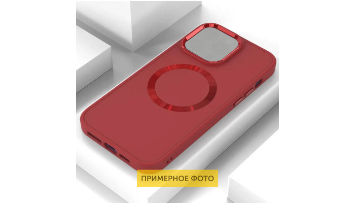 TPU чохол Bonbon Metal Style with MagSafe для Samsung Galaxy S21 Ultra Червоний / Red - фото