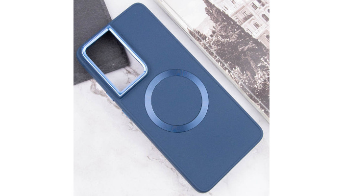 TPU чохол Bonbon Metal Style with MagSafe для Samsung Galaxy S21 Ultra Синій / Cosmos Blue - фото