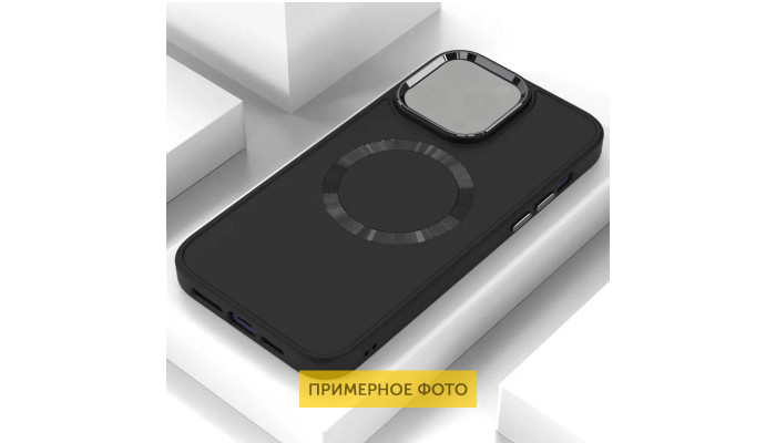 TPU чехол Bonbon Metal Style with MagSafe для Samsung Galaxy S21 Ultra Черный / Black - фото