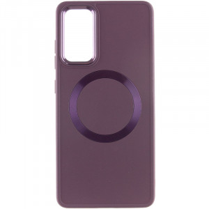 TPU чехол Bonbon Metal Style with MagSafe для Samsung Galaxy A54 5G Бордовый / Plum