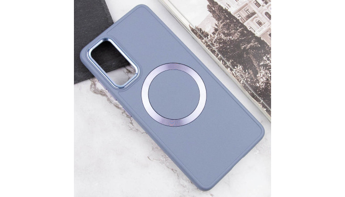 TPU чехол Bonbon Metal Style with MagSafe для Samsung Galaxy A54 5G Серый / Lavender - фото