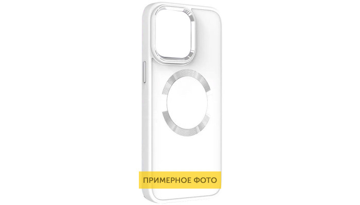 TPU чохол Bonbon Metal Style with MagSafe для Samsung Galaxy S21+ Білий / White - фото