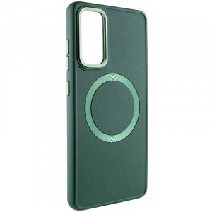 TPU чехол Bonbon Metal Style with MagSafe для Samsung Galaxy A52 4G / A52 5G / A52s Зеленый / Pine green