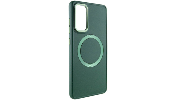 TPU чехол Bonbon Metal Style with MagSafe для Samsung Galaxy A52 4G / A52 5G / A52s Зеленый / Pine green - фото