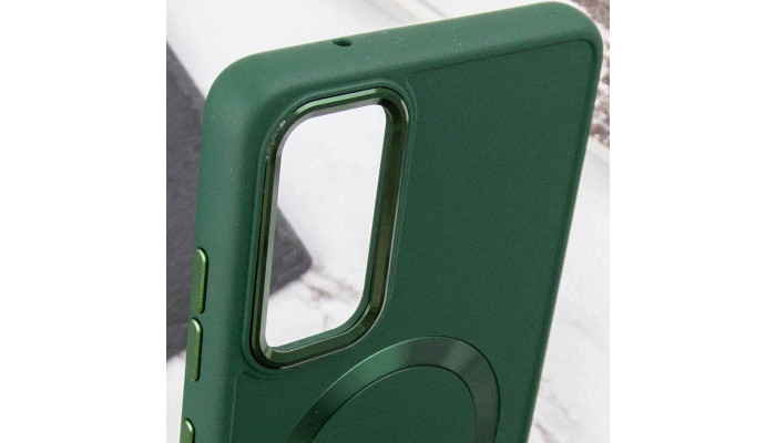 TPU чехол Bonbon Metal Style with MagSafe для Samsung Galaxy A52 4G / A52 5G / A52s Зеленый / Pine green - фото