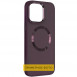 TPU чохол Bonbon Metal Style with MagSafe для Samsung Galaxy S21 FE Бордовий / Plum