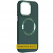 TPU чохол Bonbon Metal Style with MagSafe для Samsung Galaxy S21 FE Зелений / Army Green