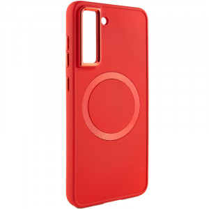 TPU чехол Bonbon Metal Style with MagSafe для Samsung Galaxy S21 FE Красный / Red