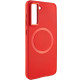 TPU чехол Bonbon Metal Style with MagSafe для Samsung Galaxy S21 FE Красный / Red - фото