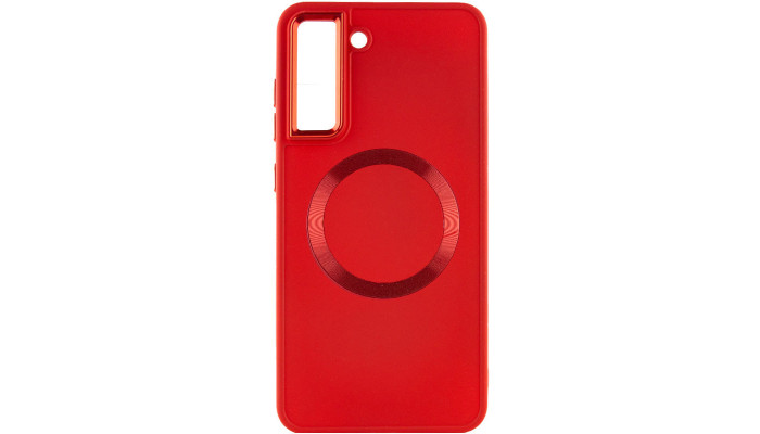 TPU чехол Bonbon Metal Style with MagSafe для Samsung Galaxy S21 FE Красный / Red - фото