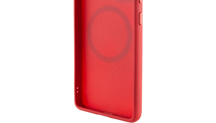 TPU чехол Bonbon Metal Style with MagSafe для Samsung Galaxy S21 FE Красный / Red - фото