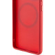 TPU чехол Bonbon Metal Style with MagSafe для Samsung Galaxy S21 FE Красный / Red - фото