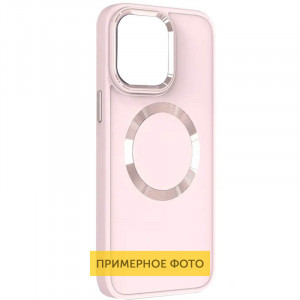 TPU чохол Bonbon Metal Style with MagSafe для Samsung Galaxy S21 FE Рожевий / Light Pink