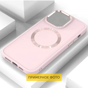 TPU чехол Bonbon Metal Style with MagSafe для Samsung Galaxy S21 FE Розовый / Light Pink