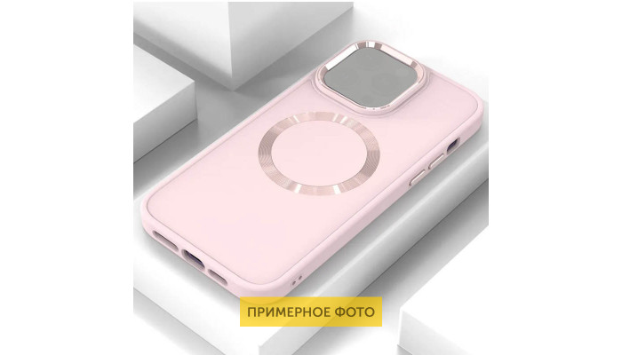 TPU чехол Bonbon Metal Style with MagSafe для Samsung Galaxy S21 FE Розовый / Light Pink - фото
