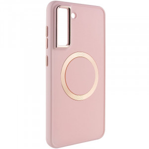 TPU чехол Bonbon Metal Style with MagSafe для Samsung Galaxy S21 FE Розовый / Light Pink