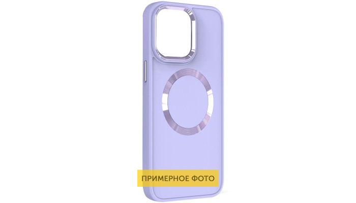 TPU чохол Bonbon Metal Style with MagSafe для Samsung Galaxy S21 FE Бузковий / Dasheen - фото