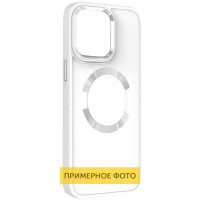 TPU чехол Bonbon Metal Style with MagSafe для Samsung Galaxy S22 Ultra Белый / White