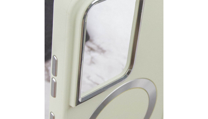 TPU чохол Bonbon Metal Style with MagSafe для Samsung Galaxy S22 Ultra Білий / White - фото