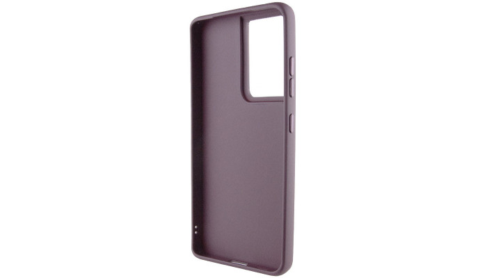 TPU чохол Bonbon Metal Style with MagSafe для Samsung Galaxy S22 Ultra Бордовий / Plum - фото