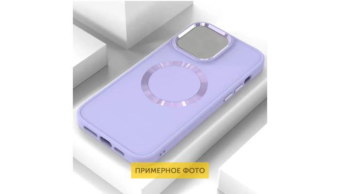 TPU чохол Bonbon Metal Style with MagSafe для Samsung Galaxy S22 Ultra Бузковий / Dasheen - фото