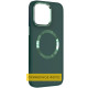 TPU чохол Bonbon Metal Style with MagSafe для Samsung Galaxy S22 Зелений / Army Green - фото