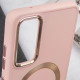 TPU чехол Bonbon Metal Style with MagSafe для Samsung Galaxy S22 Розовый / Light Pink - фото