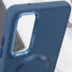 TPU чехол Bonbon Metal Style with MagSafe для Samsung Galaxy S22 Синий / Cosmos Blue - фото
