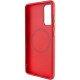 TPU чехол Bonbon Metal Style with MagSafe для Samsung Galaxy S23 Красный / Red - фото