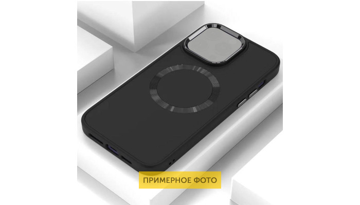 TPU чехол Bonbon Metal Style with MagSafe для Samsung Galaxy S23 Ultra Черный / Black - фото