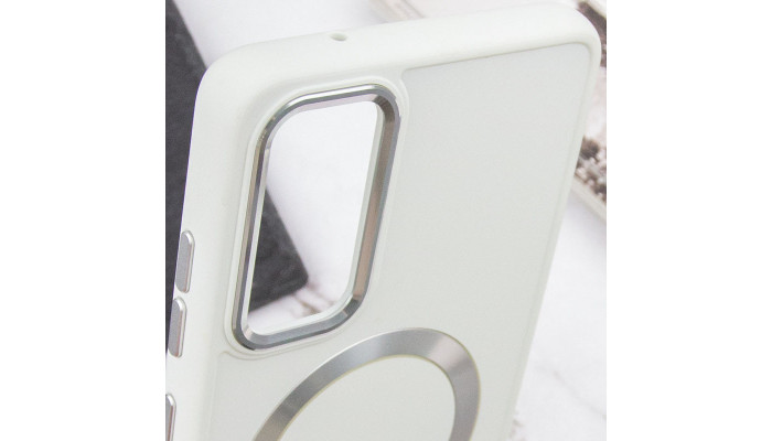 TPU чохол Bonbon Metal Style with MagSafe для Samsung Galaxy S23+ Білий / White - фото