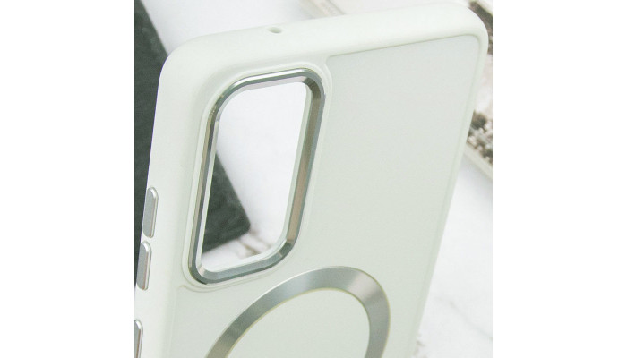 TPU чохол Bonbon Metal Style with MagSafe для Samsung Galaxy A34 5G Білий / White - фото