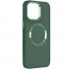 TPU чохол Bonbon Metal Style with MagSafe для Apple iPhone 15 (6.1") Зелений / Pine green