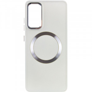 TPU чехол Bonbon Metal Style with MagSafe для Samsung Galaxy S23 FE Белый / White