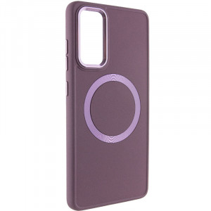 TPU чохол Bonbon Metal Style with MagSafe для Samsung Galaxy S23 FE Бордовий / Plum