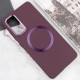 TPU чохол Bonbon Metal Style with MagSafe для Samsung Galaxy S23 FE Бордовий / Plum - фото