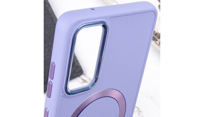 TPU чехол Bonbon Metal Style with MagSafe для Samsung Galaxy S23 FE Сиреневый / Dasheen - фото